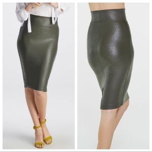 Spanx faux leather pencil skirt NWT